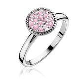 Zinzi ZIR930F60 Ring - Zilver - Roze - Maat 60