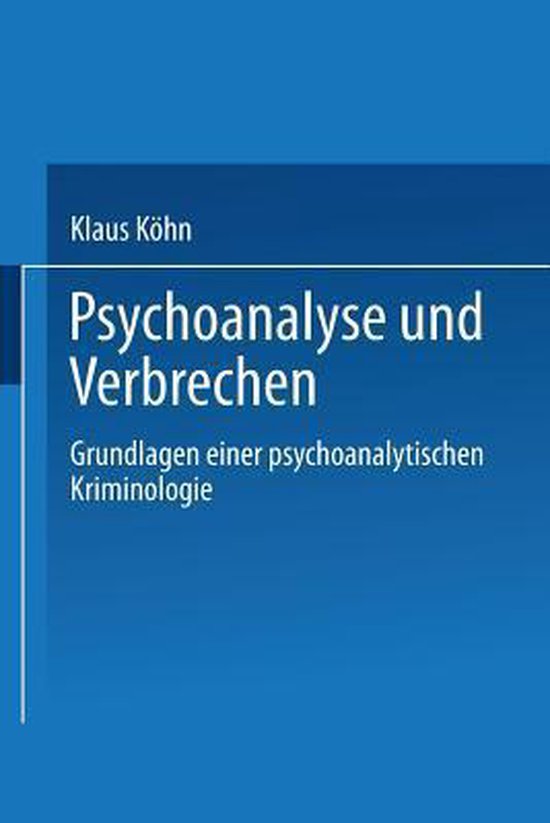 Psychoanalyse und Verbrechen - cover