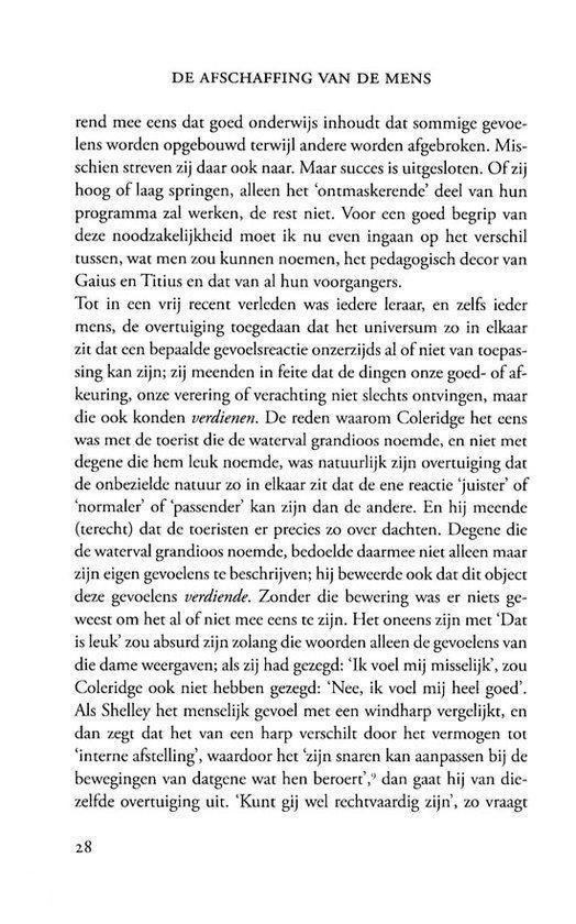 De afschaffing van de mens