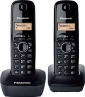 Panasonic KX-TG1612 Téléphone DECT Identification de l'appelant Noir