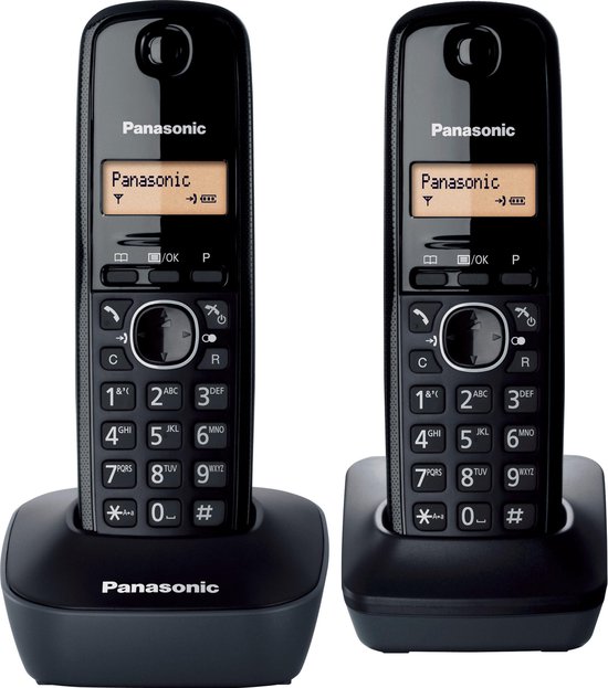 Panasonic KX-TG1612 DECT-telefoon Nummerherkenning Zwart