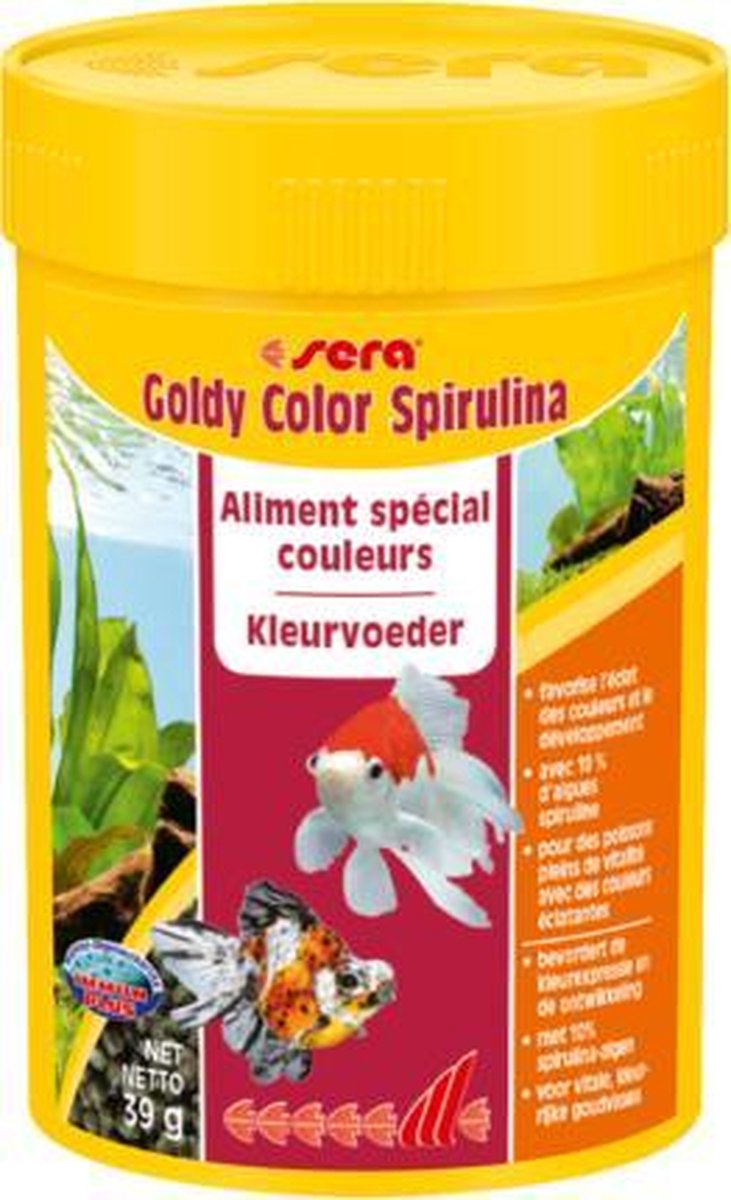 Sera Goldy Spirulina Color kleurvoer met koudwatervissen