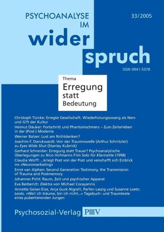 Psychoanalyse im Widerspruch Nr. 33 - cover