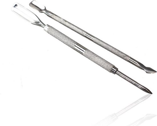 3In1 Metalen Nagel Riem Knipper - Cuticle Pusher Duwer Verwijderaar Trimmer Mesje - Nagel Bokkenpoot - Verzorging Set - AA Commerce