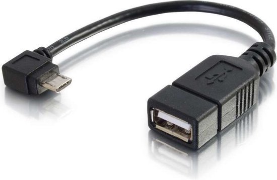 C2G Mobile Device USB Micro-B to USB Device OTG Adapter Cable - USB-adapter - USB (M) naar micro-USB type B (V) - 15 cm - zwart