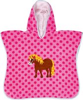 Badponcho Meisje - Roze met Pony - 2 tot 5 jaar