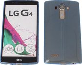 LG G4 Ultra Thin Matte Soft Back Skin case Transparant Blauw Blue