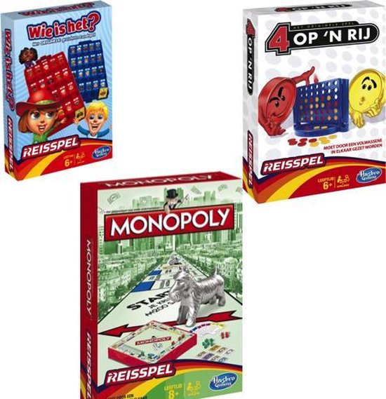 Terzijde atomair monster Reisspellen - Monopoly - 4 op een rij - Wie is het | Games | bol.com