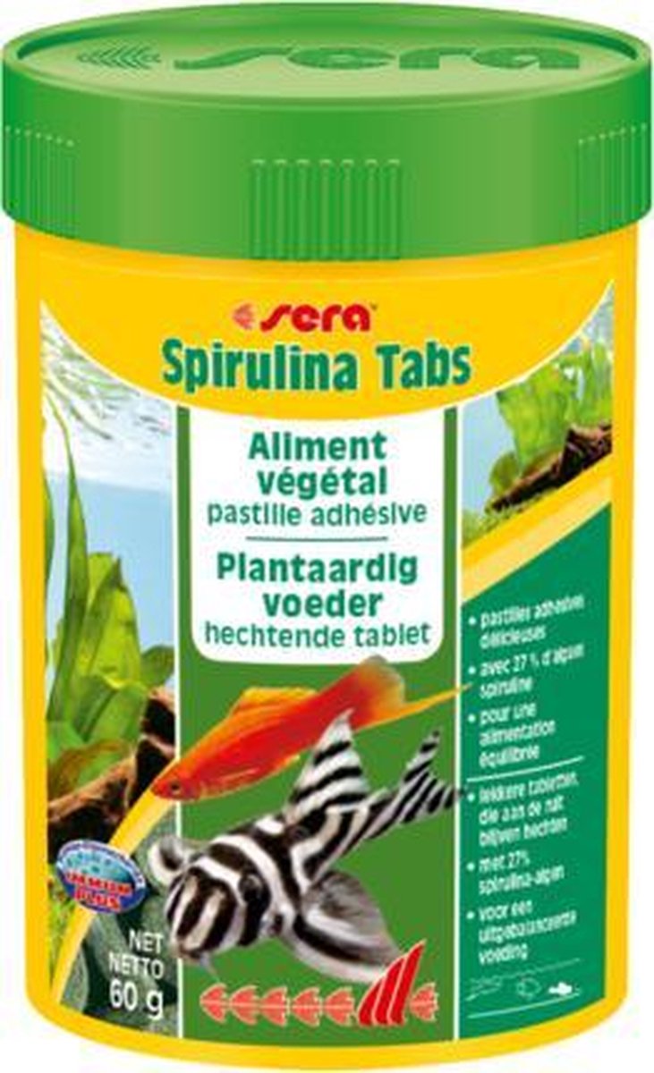 Sera Spirulina Tabs 100ml kleeftabletten met hoog spirulinagehalte