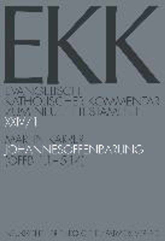 Boek 'Evangelisch-Katholieke Kommentaar bij de Heilige Schrift. XXV/1. Johannesoffenbarung. Off. 1-31/2' met de letters EKK in grote letters.