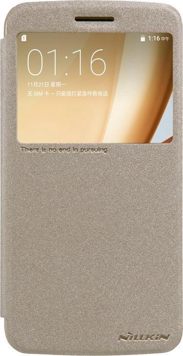Nillkin New Sparkle S-View Book Case voor Motorola Moto M - Goud