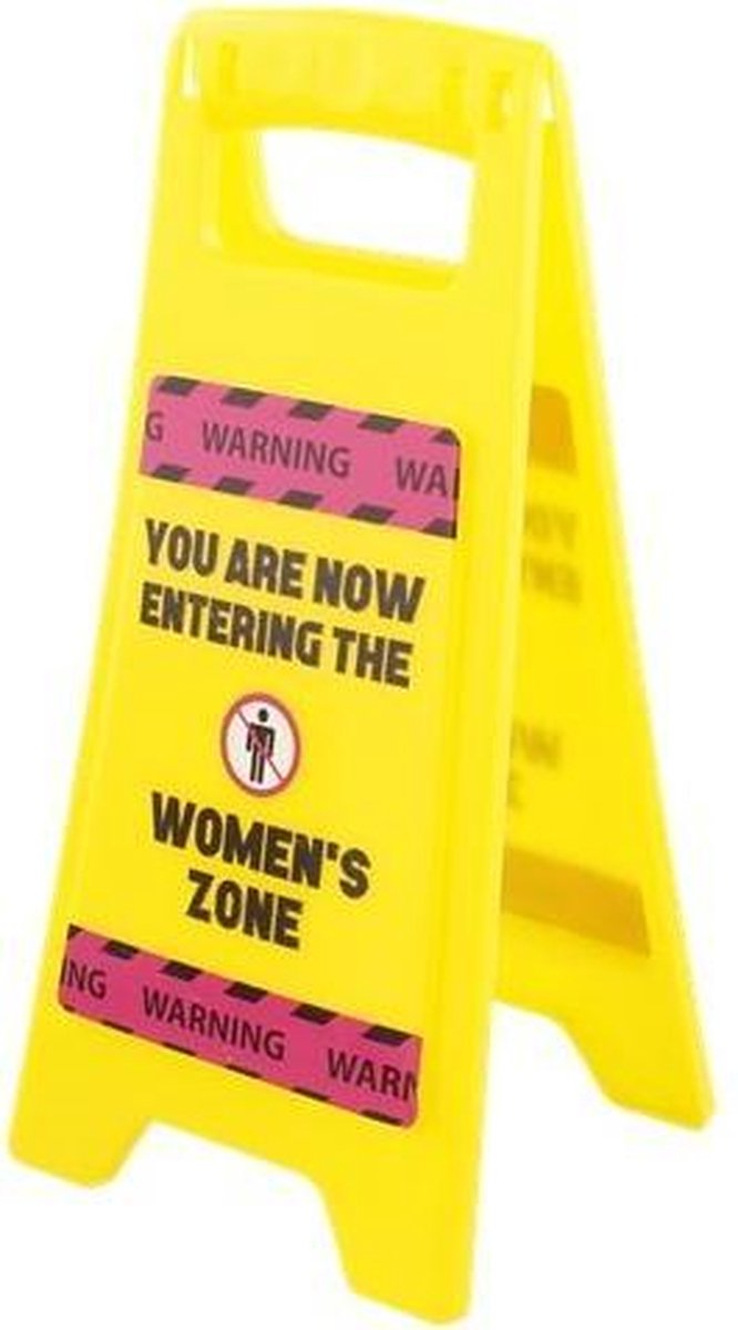 Afbeelding van product Joni's  Waarschuwingsbord party "Women's Zone" 25x12 cm