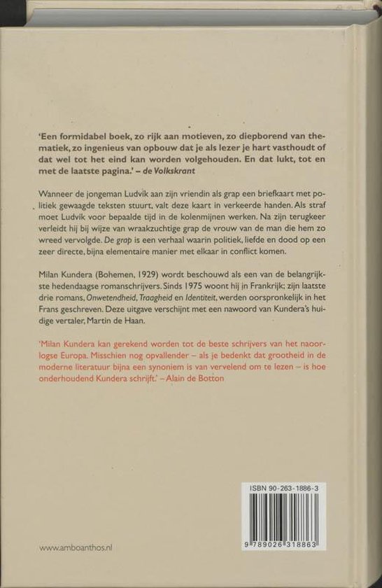 De grap, Milan Kundera 9789026318863 Boeken
