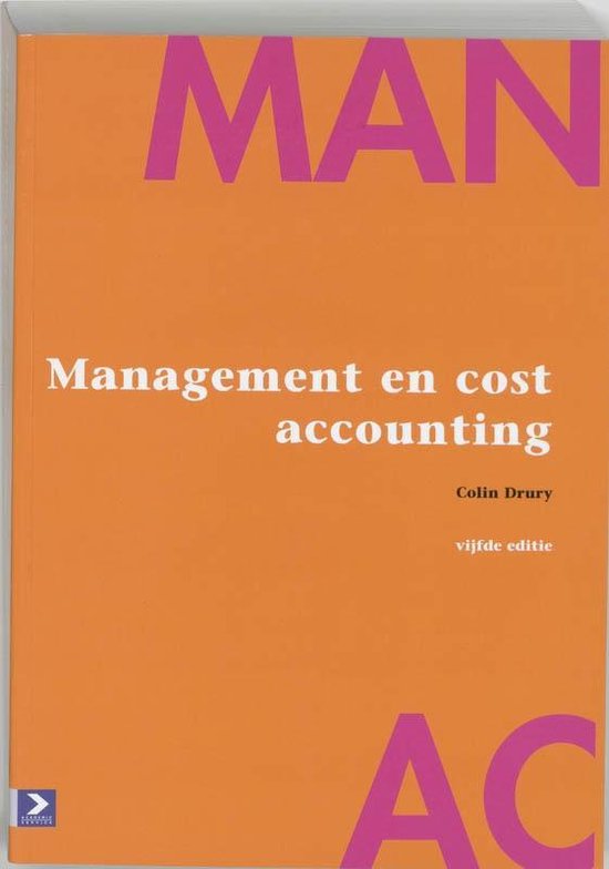 Cover van het boek 'Management en cost accounting + CD-ROM / druk 5' van Colin Drury en  Drury