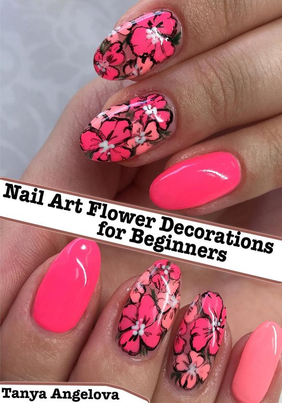 Nail art flower sale design