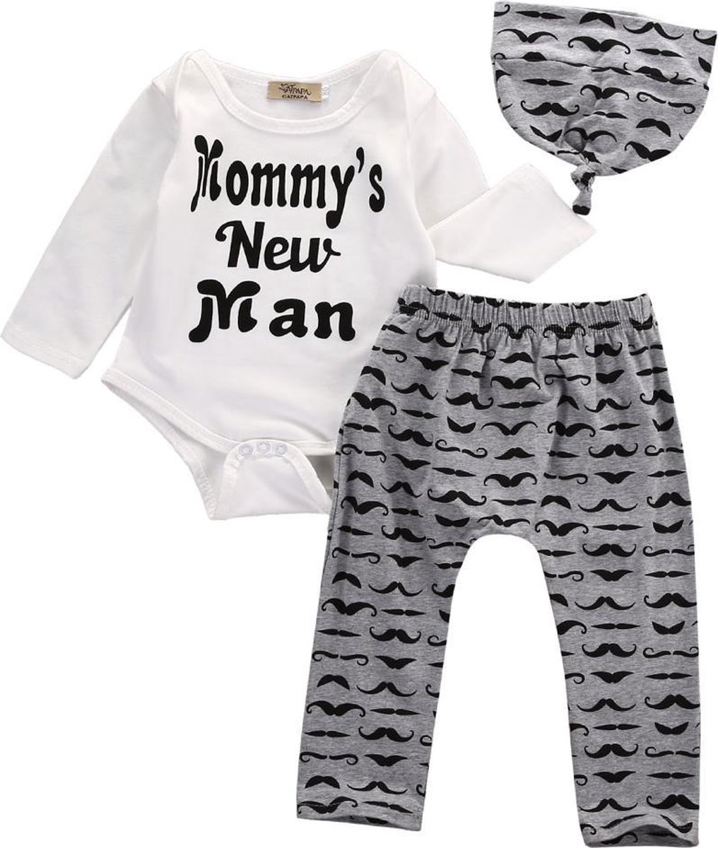 Mommy's Little Man Bodysuit Kleding Jongenskleding Babykleding voor jongens Bodysuits Baby Boy Newborn 