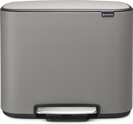 Brabantia Bo Prullenbak - 36 liter - Mineral Concrete Grey