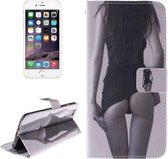 iPhone 6(S) PLUS (5.5 inch) - Flip hoes, cover, case - PU leder - TPU - Sexy Lady