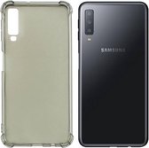 Backcover Shockproof TPU 1.5mm Hoesje voor Samsung Galaxy A7 2018 Transparant Zwart