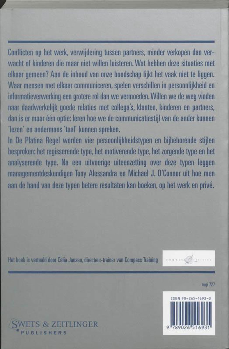 Platina Regel - back cover
