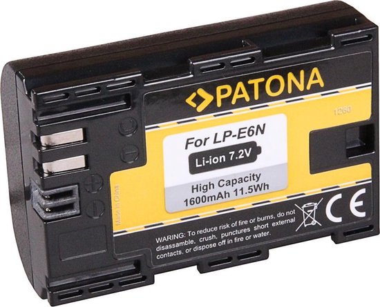 PATONA Battery f. Canon LP-E6N LPE6N EOS 80D 7D 70D 6D 60D Mark II Mark III  R5D | bol.com