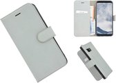 Samsung Galaxy S8 Plus hoesje - Bookcase - Portemonnee Hoes Echt leer Wallet case Witgroen