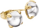 Melano friends Adele oorbellen - Goudkleurig + Crystal - Dames - 8mm