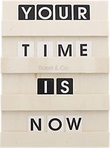 Letterbord Hout Inclusief 120 houten letters en cijfers 24 x 35 cm