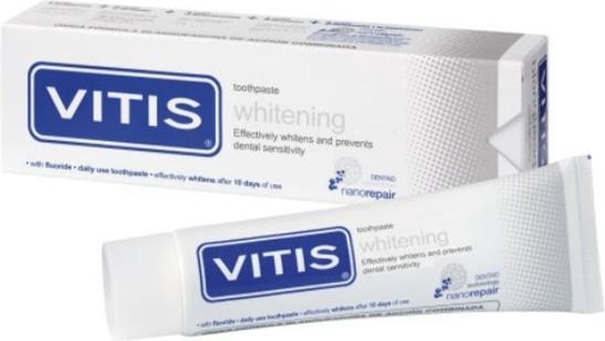 lengte dosis Pretentieloos Vitis tandpasta whitening 75 ml 2 tubes | bol.com