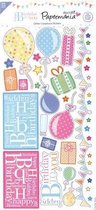 Glitter Cardstock Stickers - Happy Birthday To You (2Pk) Borders & icons