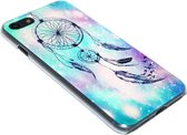 ADEL Siliconen Back Cover Softcase Hoesje Geschikt voor iPhone SE (2022/ 2020)/ 8/ 7 - Dromenvanger Blauw