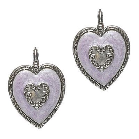 Dolce Luna Oorhangers Heart paars