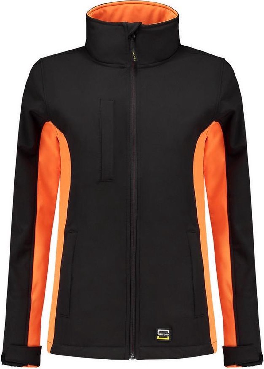 Tricorp 402008 Softshell Bicolor Dames - Zwart/Oranje - 3XL
