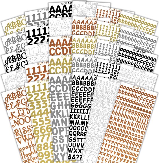 Snikken grijs vijand Stickerset: Letters, cijfers & figuren, 30 stickervellen | bol.com