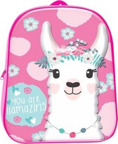 You Are Llamazing Lama Rugzak Rugtas 3D School Tas 3-6 Jaar Rozen