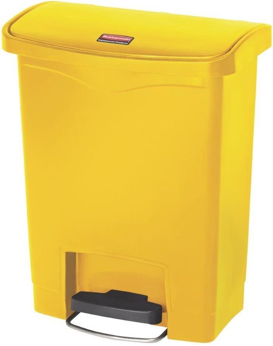 Rubbermaid Slim Jim Front Step Pedaalemmer 30ltr Geel - CW581