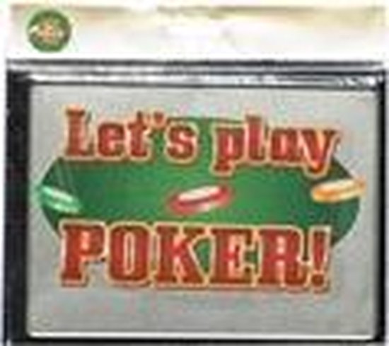 Thumbnail van een extra afbeelding van het spel metalen bordje Let's play Poker !