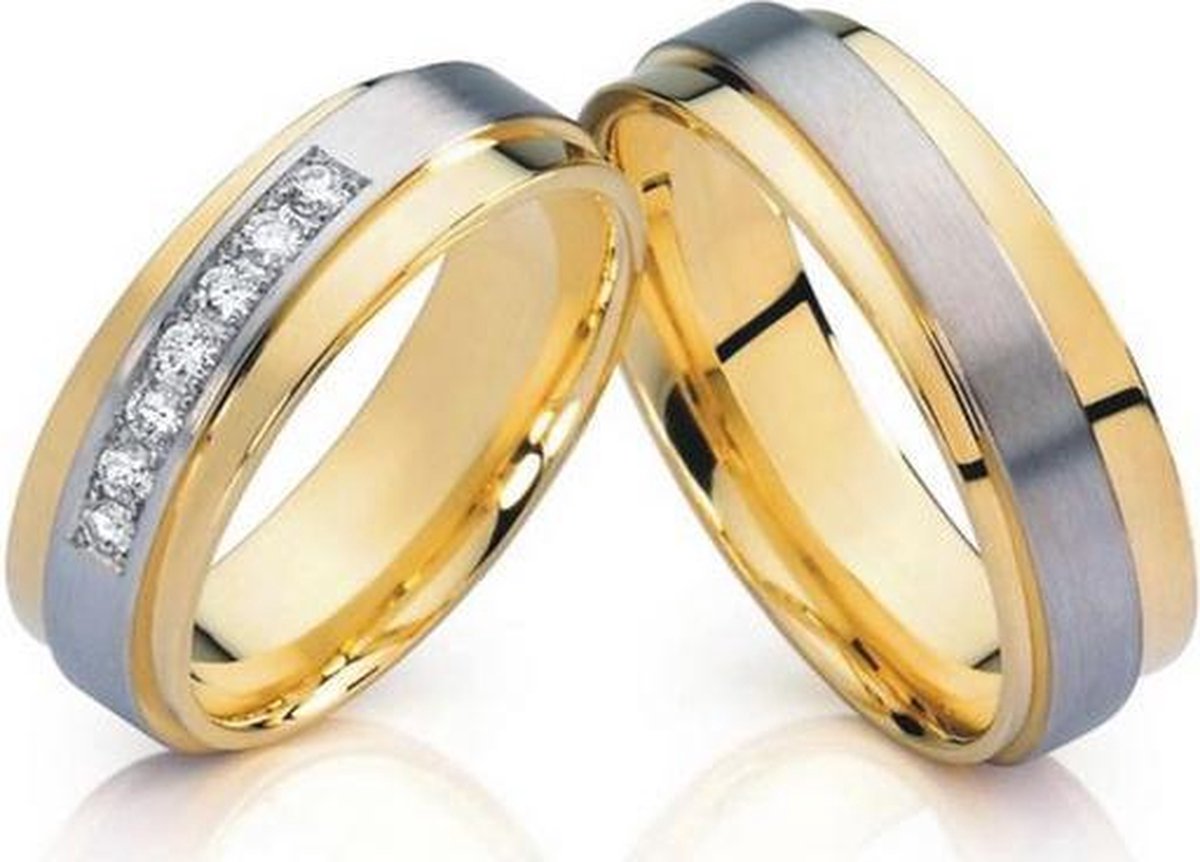 Jonline Prachtige Titanium Ringen voor hem en haar | Trouwringen |Vriendschapsringen | Relatieringen - Jonline