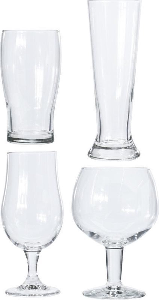 4x Verschillende bierglazen set - Glazen voor bier - Speciaal bier - Proefglazen set - Merkloos