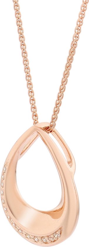 Orphelia ZH-7197/PI Ciondolo Donna Argento 925 Con Zirconi Rosa E Oro - Gioiello Eletto, Taglio Brillante