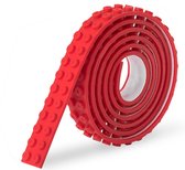 Sinji Play Stick & Brick - Flexibel Speelgoedtape - Lego Tape – Geschikt voor Lego City, Lego Creator, Lego Friends – Rood