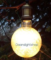Snoerpendel E27. Lengte hanglamp met bronzen fitting 90cm.  Pendelfitting E27 met stoffen snoer, plafondplaat en lamp. Messing fitting E27. Wordt geleverd met dimbare led lamp in de vorm van 