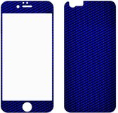 iPhone 6(s) 0,3mm Dubbelzijdig Glas Screenprotector - Blauw Carbon