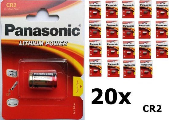 20 Stuks - Panasonic CR2 blister Lithium batterij | bol.com