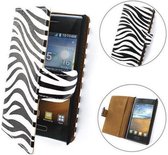 TCC Luxe Hoesje LG Optimus L7 Book Case Flip Cover P700 - Zebra