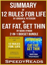 Omslag Summary of 12 Rules for Life: An Antidote to Chaos by Jordan B. Peterson + Summary of Eat Fat, Get Thin by Mark Hyman 2-in-1 Boxset Bundle