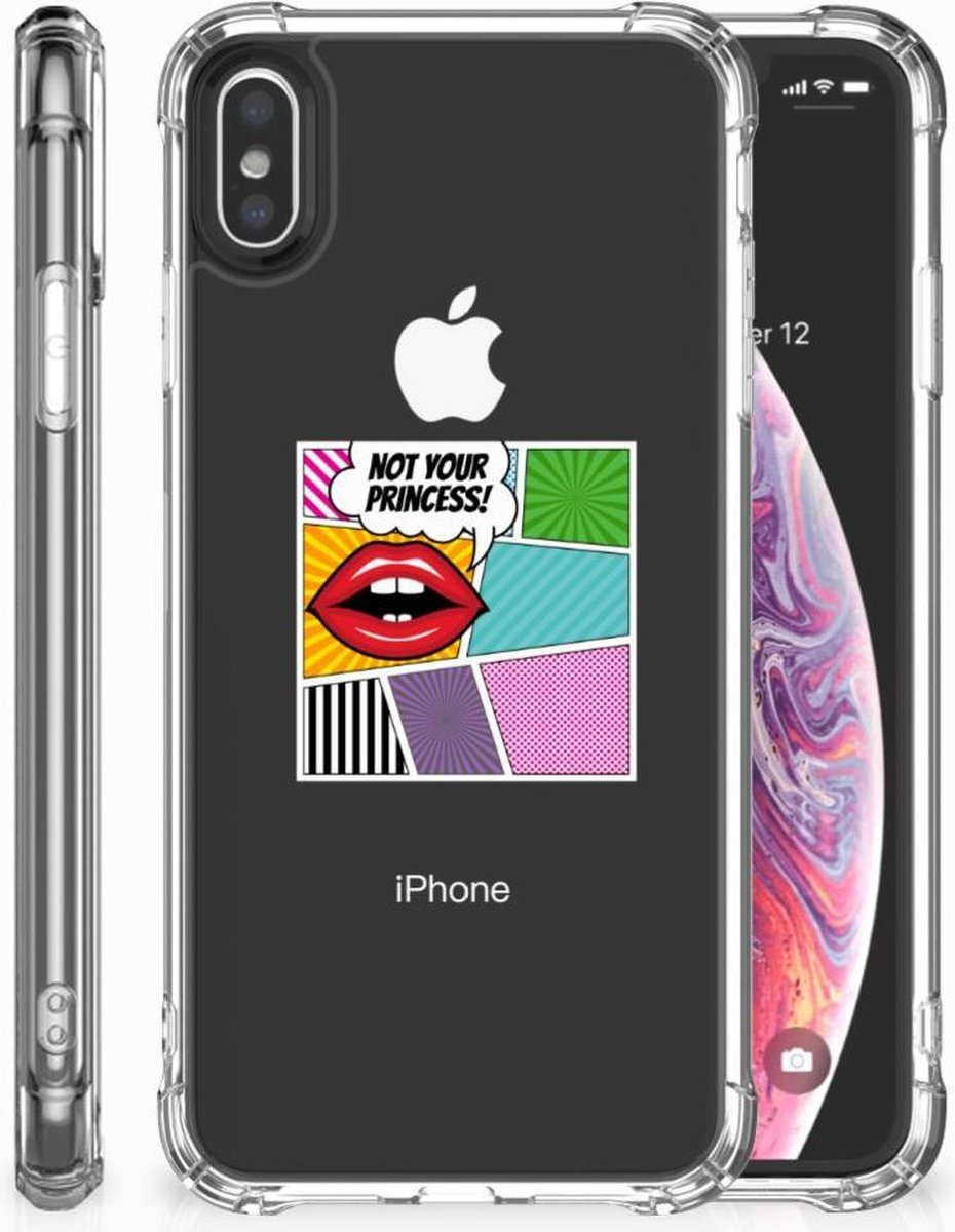 Apple iPhone Xs Max Anti Shock Bumper Case Popart Princess