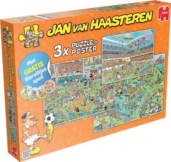 Aanhoudend van mening zijn Bestudeer Puzzel Jan Van Haasteren 3 In 1 Voetbal | bol.com