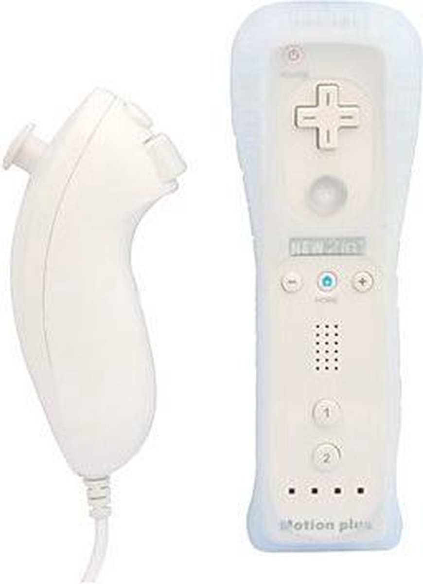 Wii en Wii U Motion Plus Controller en Nunchuk Wit - Merkloos