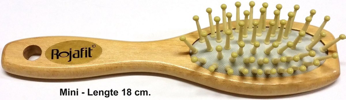 Rojafit Pneumatische Haarborstel – Echt hout – 18 cm.